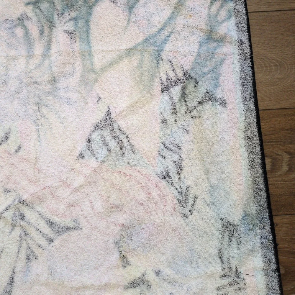 Vtg 90s Bright Seashell Beach Towel Terri-Tori‎ Andrea S Ocean Tropical Brazil